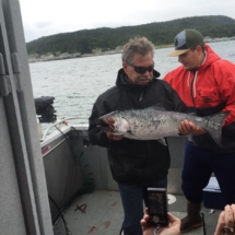 hitime salmon on boat